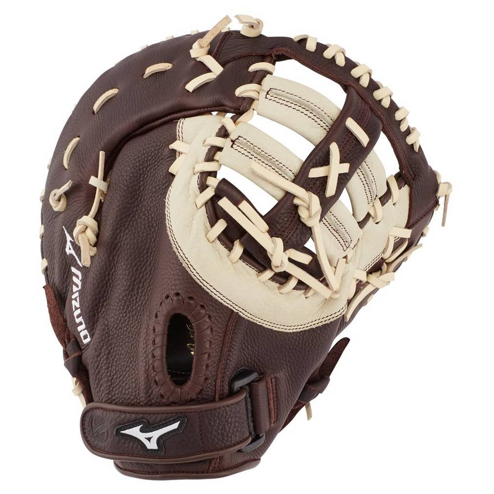 Catchers Mitt Mizuno Franchise Series First Base 12.5" Mujer Cafe/Plateadas Outlet SEAP-30612